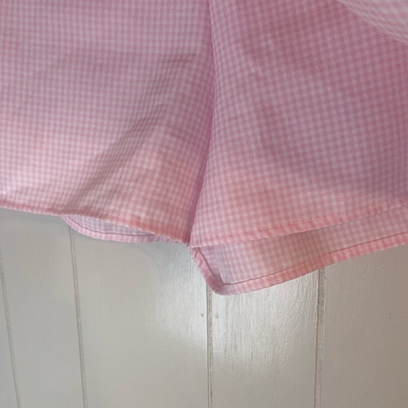 Mel rose Purr Melrose Pink white gingham check skort Shorts xs extra small - Picture 4 of 7